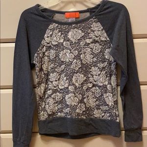 Brand-soul cake (xs) long sleeve flower shirt